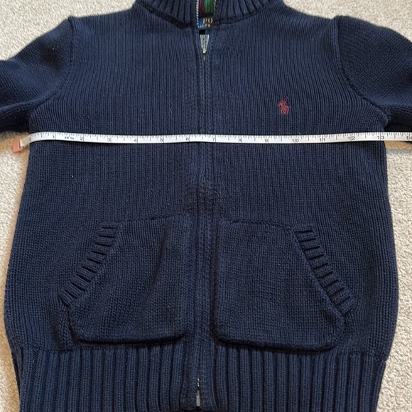 Polo Ralph Lauren Knit Full-zipper Sweater size 6 in Navy blue - Picture 6 of 6